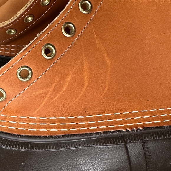 LL Bean Duck Boots 6” Brown and Tan Men’s 10.5 D New with flaw - Picture 5 of 9